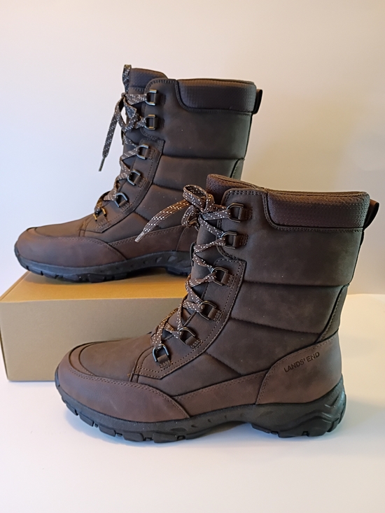 Lands' End Other - Lands' End Men's Brown Insulated Lace-Up Winter Boots